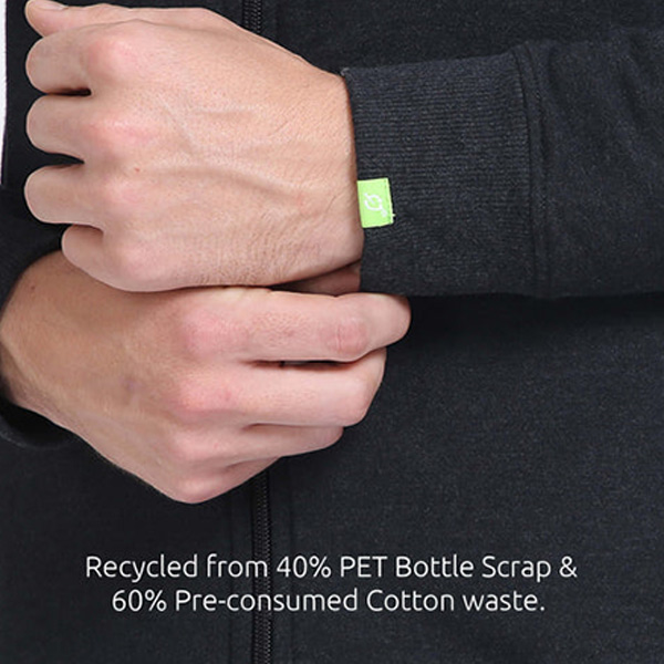 Caslay High Neck Jacket with Custom Logo (Charcoal Melange)-1