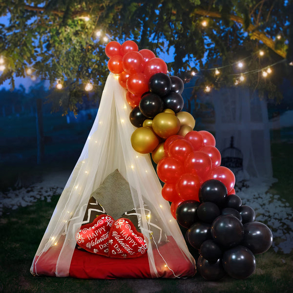 Elegant Black, Red & Gold Balloon Set for Valentine's Day-2