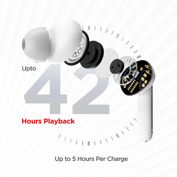 boAt Airdopes 148 TWS Earbuds with Environmental Noise Cancellation (IPX4 Sweat & Water Resistant, 42 Hours Playtime, White Purity)-2
