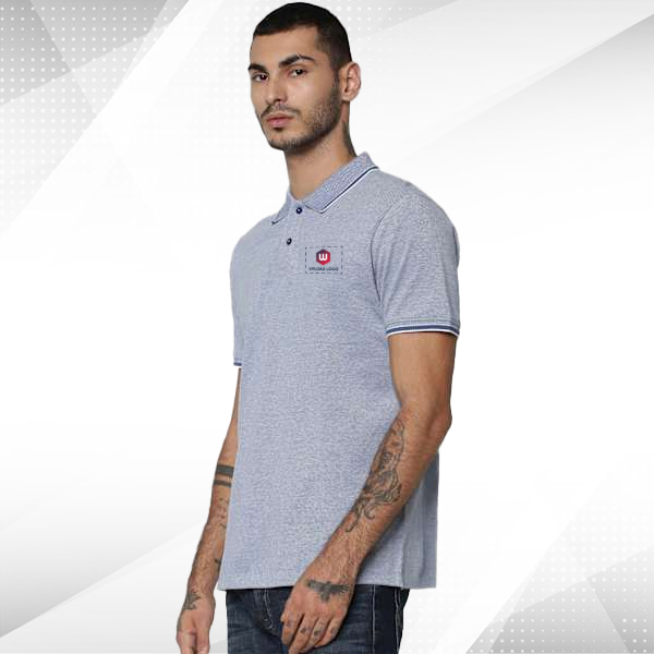 Jack & Jones Viktor Polo T-shirt (Light Blue)- Custom Logo-1