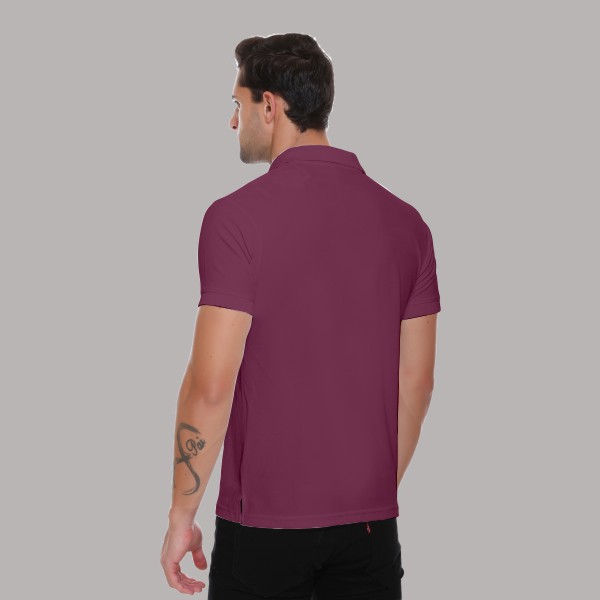 Winbarg Polo T-shirt for Men (Wine)-4