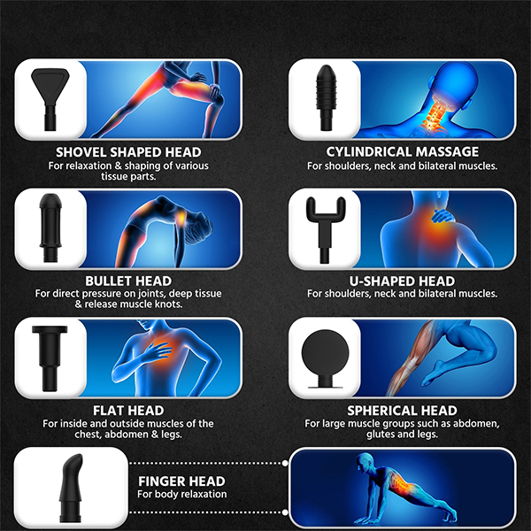 Lifelong LLGM117 Gun Massager for Pain Relief - Rechargeable-2