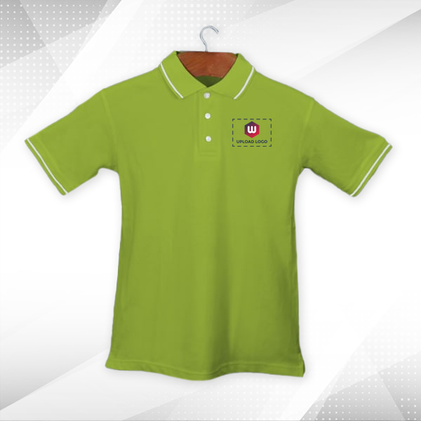 Highline Polo T-shirt for Men Apple Green – Custom Logo Left Chest & Right Arm-3