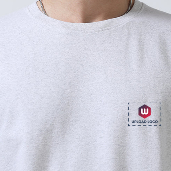 Caslay Crew Neck T-Shirt (White Melange)-1