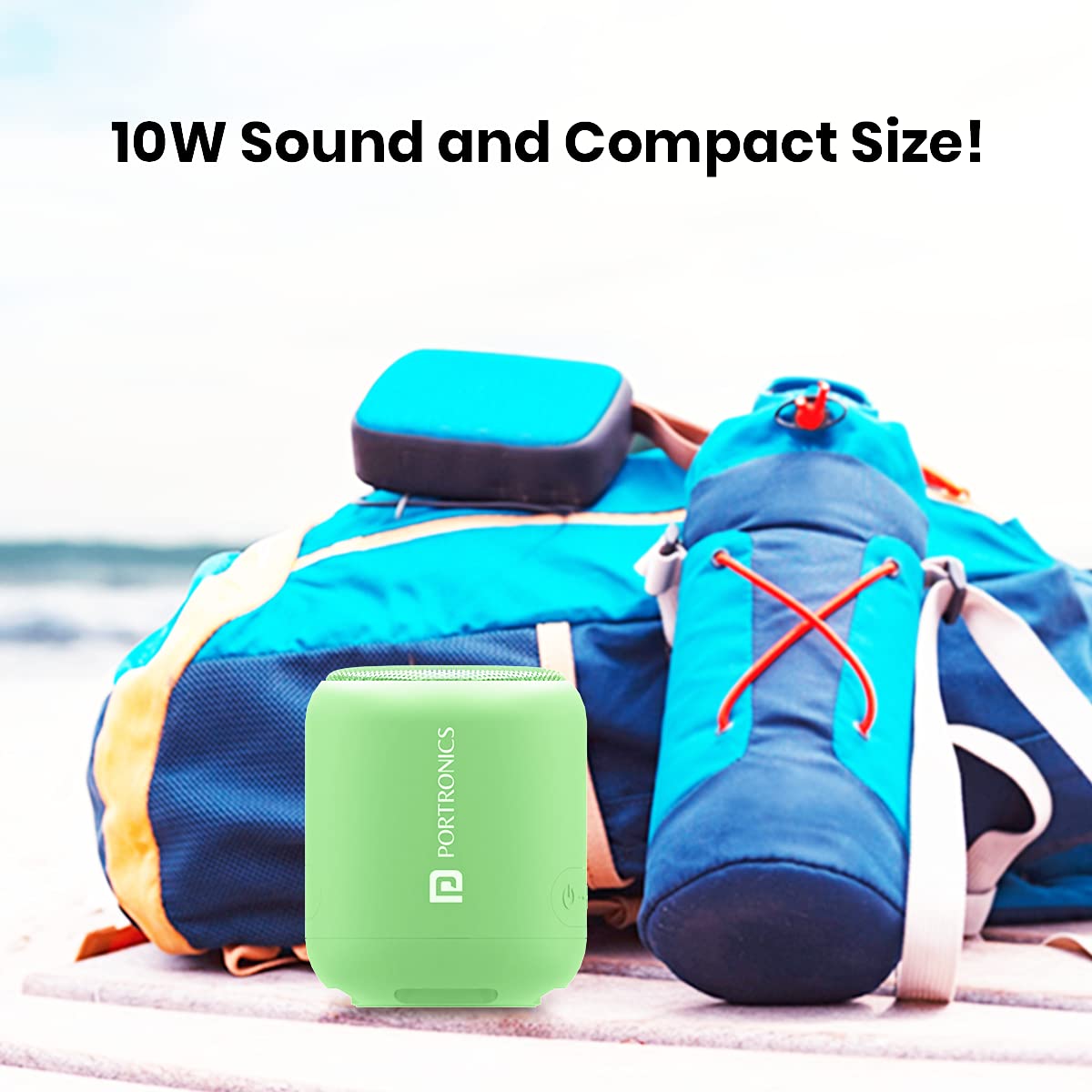 Portronics SoundDrum 1 10W TWS Portable Bluetooth 5.3 Speaker (green)-7