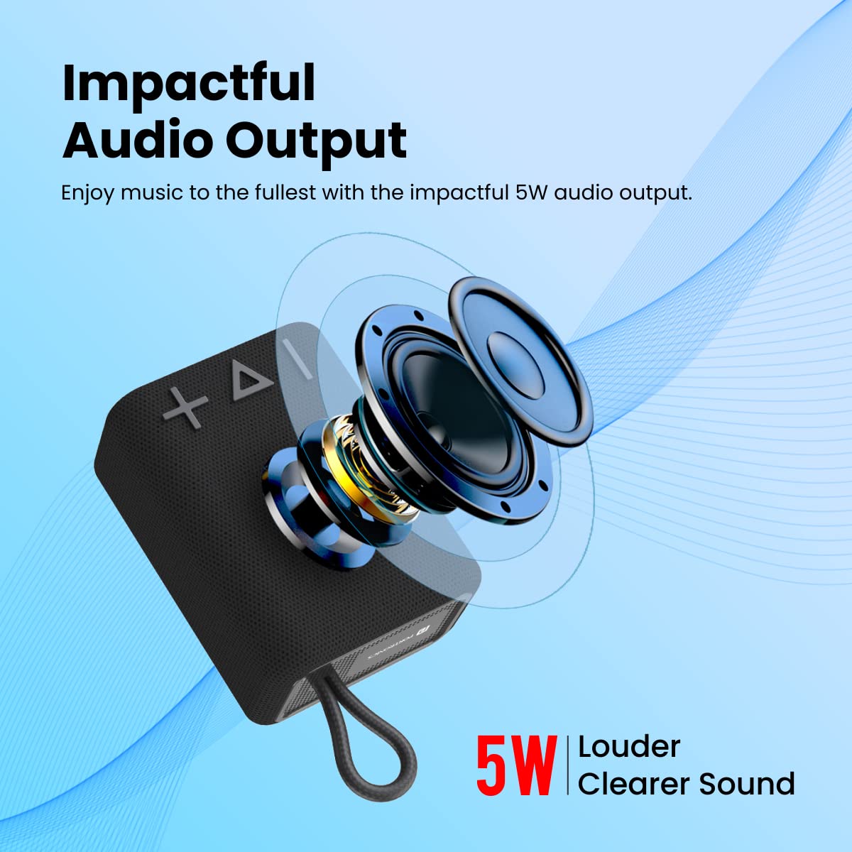 Portronics Breeze 4 Portable 5W Speaker with Mic, 8Hrs Playback (Black)-5