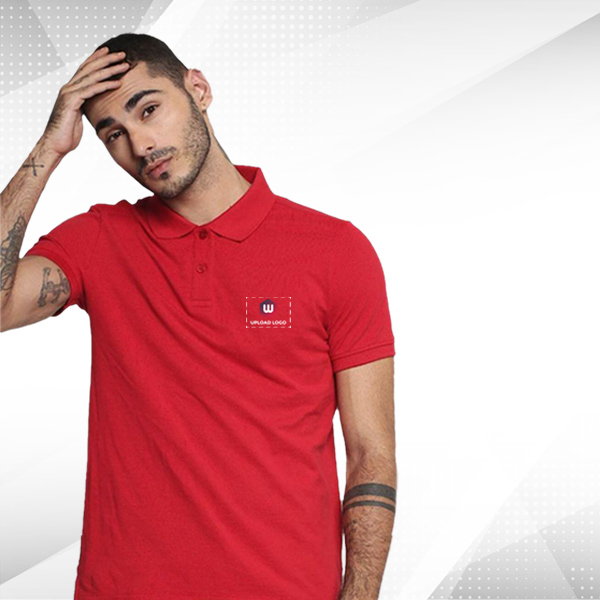 Jack & Jones Plain Polo Red T-shirt - Custom Logo
