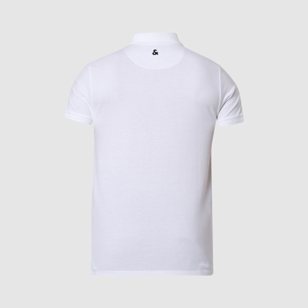 Jack & Jones Jacquard Polo T-Shirt White - Custom Logo-2