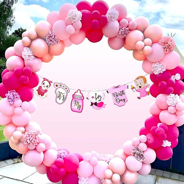 Baby Girl Half Birthday DIY Kit - Celebrate 6 Months