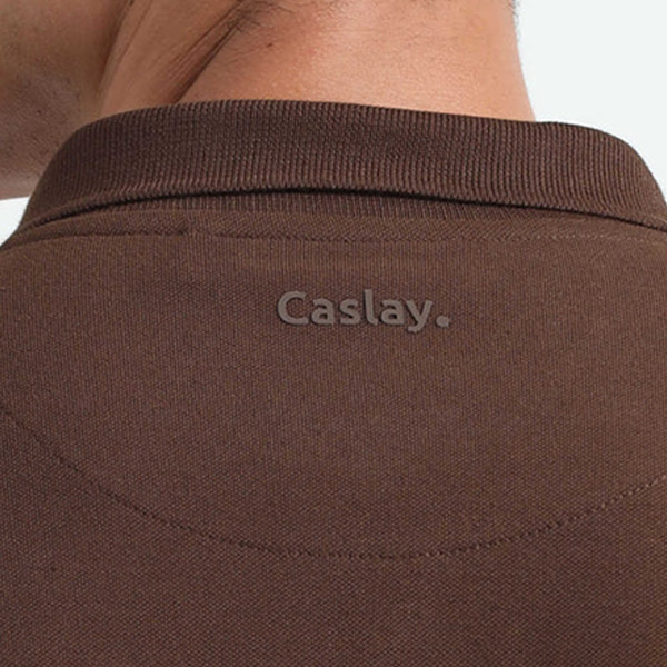 Caslay Organic Polo T-Shirt (Chocolate)-4