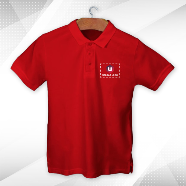 AWG Solid Polo T-shirt for Men Red – Custom Logo-3