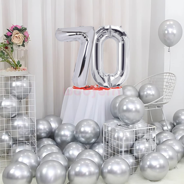 Number 7 Silver Foil Balloon 16 inch-1