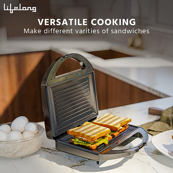 Lifelong LLSM120G Sandwich Griller, Classic Pro 750 W Sandwich Maker-4