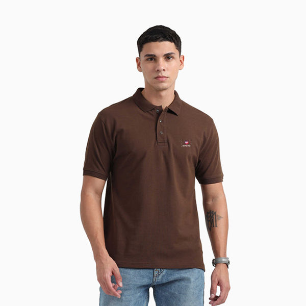 Caslay Organic Polo T-Shirt (Chocolate)