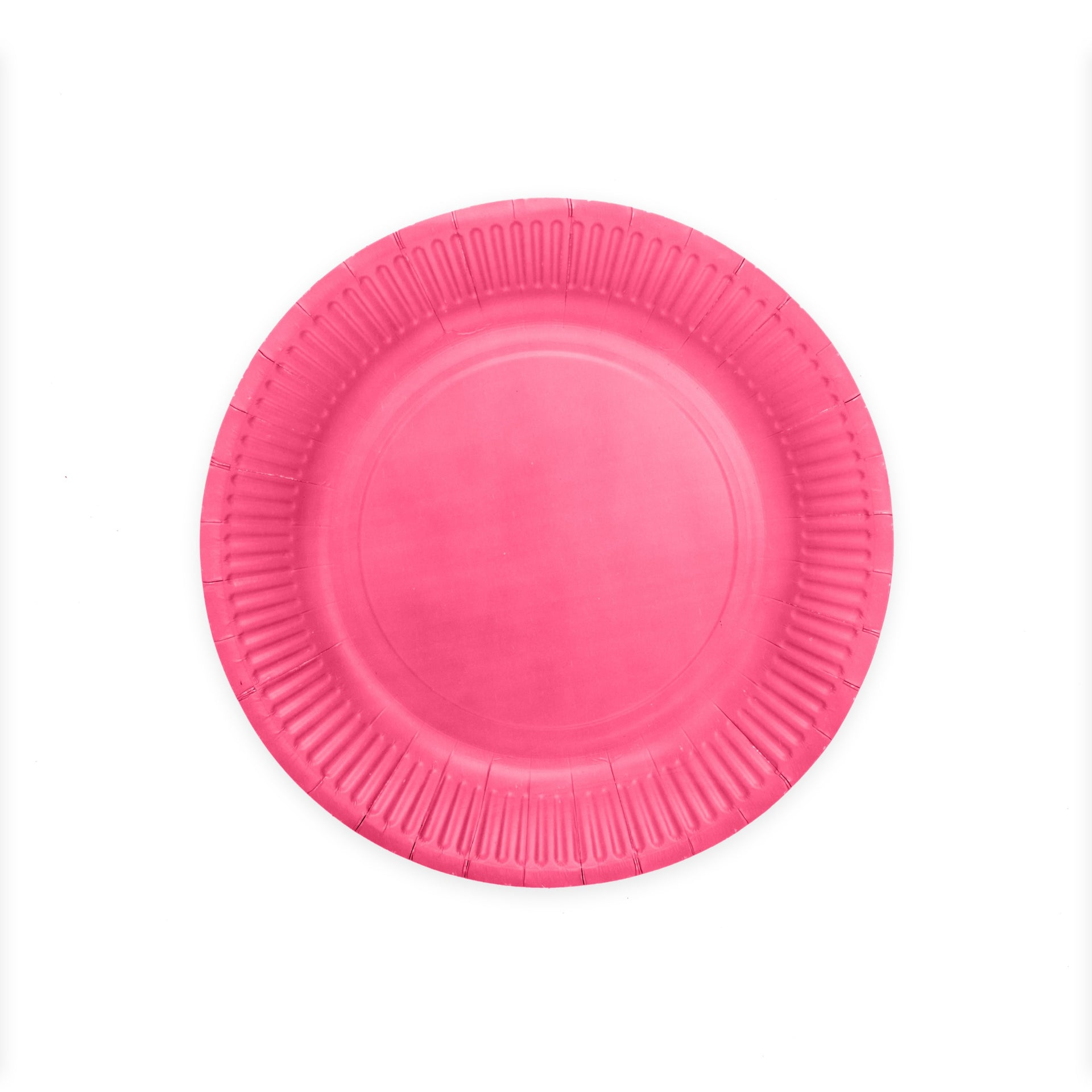 Premium Hot Pink Paper Plates 9 Inches - 8 Pc