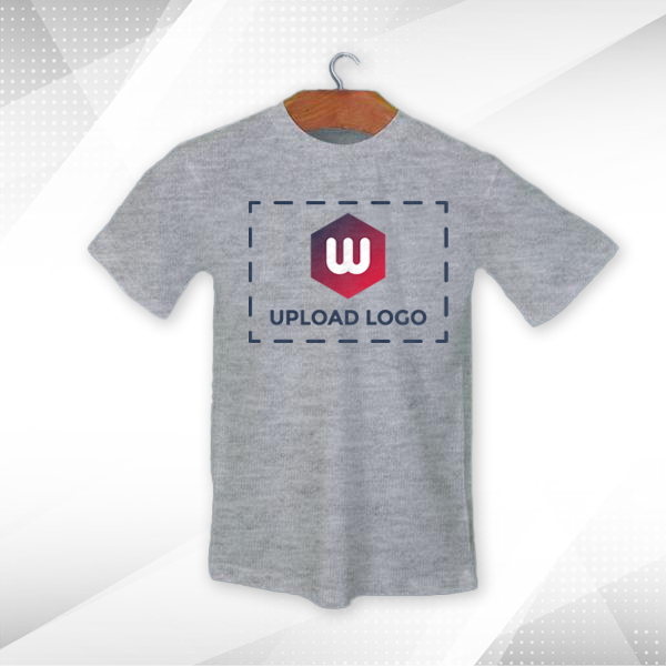 Skinta Fit Half Sleeve Round Neck T-Shirt for Men (Grey Melange) - Custom Logo-2