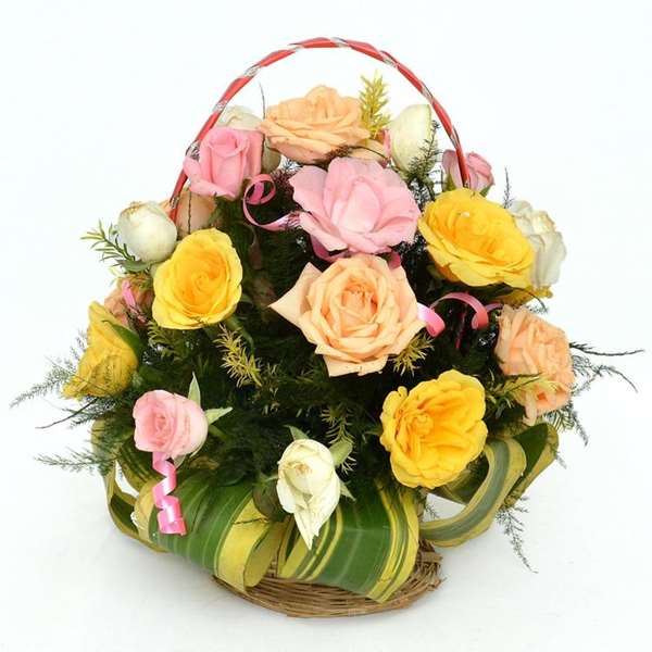Majestic Roses Basket Arrangements