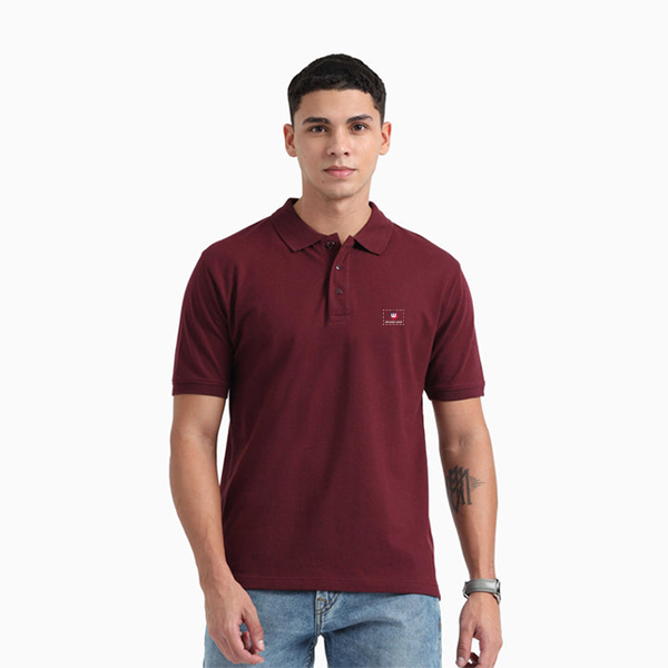 Caslay Organic Polo T-Shirt (Maroon)