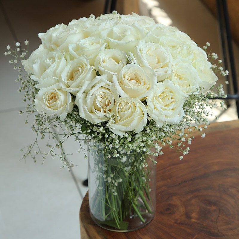 White Rose Flower Bouquet