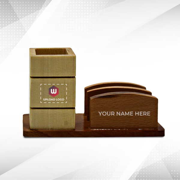 Wooden Pen & Coaster Stand