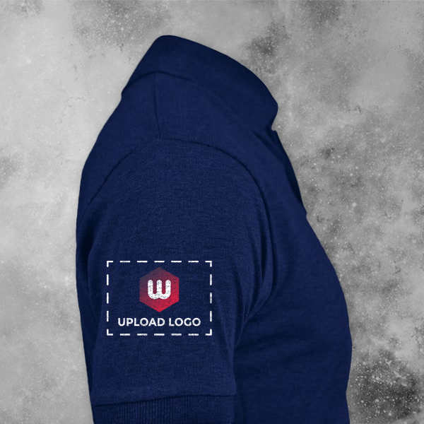 Santhome Highlander Cotton Polo T-shirt for Men Navy Blue - Custom Logo Left Chest & Right Arm-1