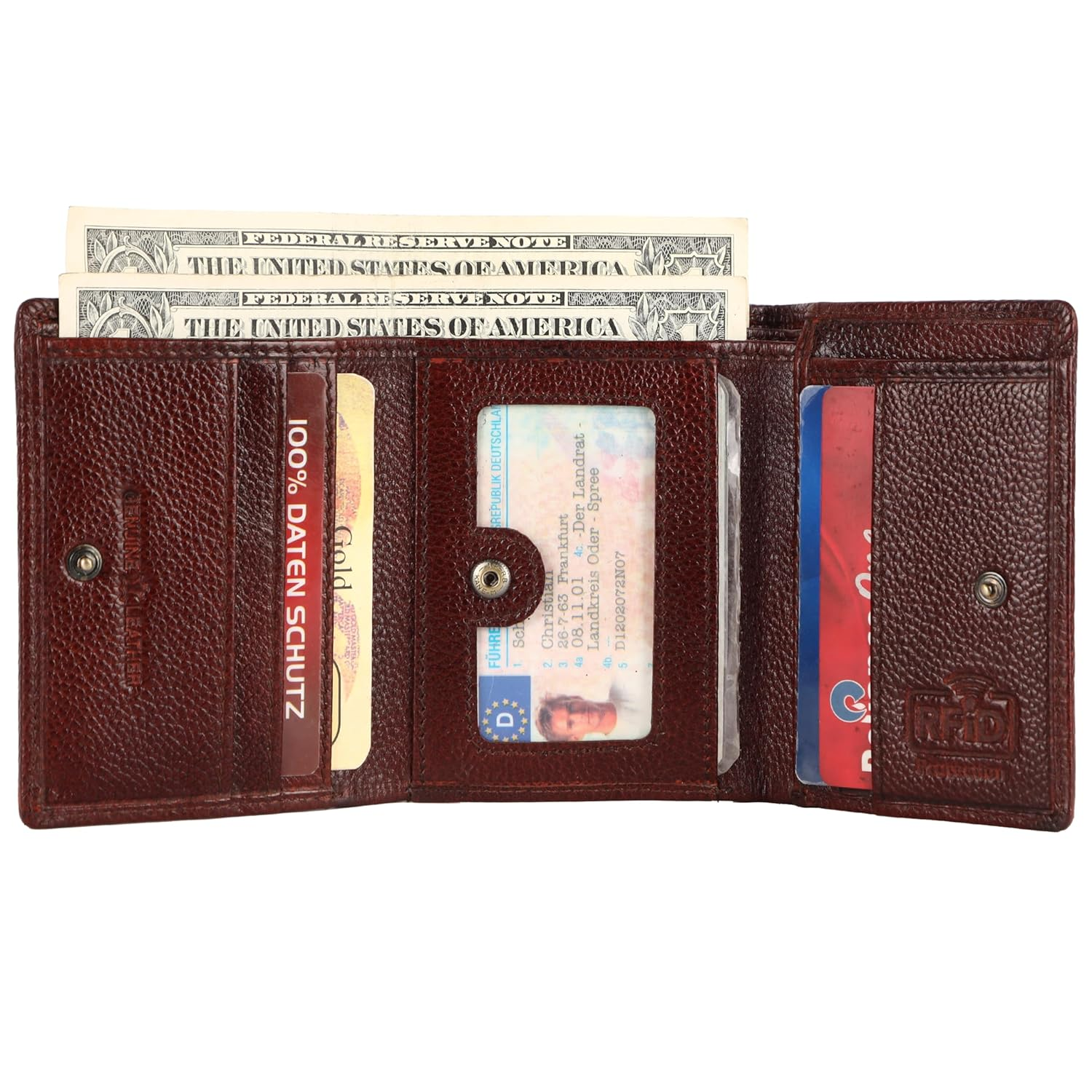 HF Men's Executive Leather Gift Set – Wallet, Keychain & Pen | Premium Corporate Gift (Brown)-2