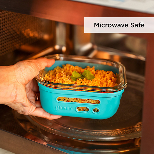 Glasafe Desk Munch Office Combo Set of 3 (Tiffin: 320mlx1 + 520mlx1 + Bottle: 750ml) - Mellow Mist-3