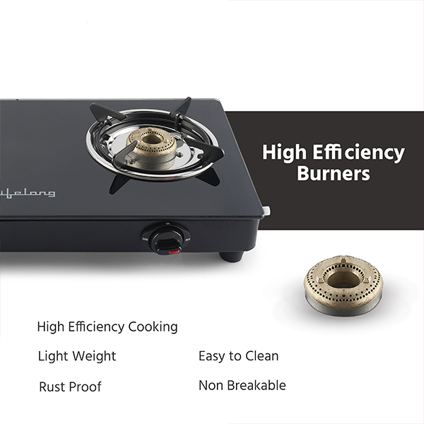 Lifelong LLGS10 Toughened Glass Top 2 Burner Manual Gas Stove-4