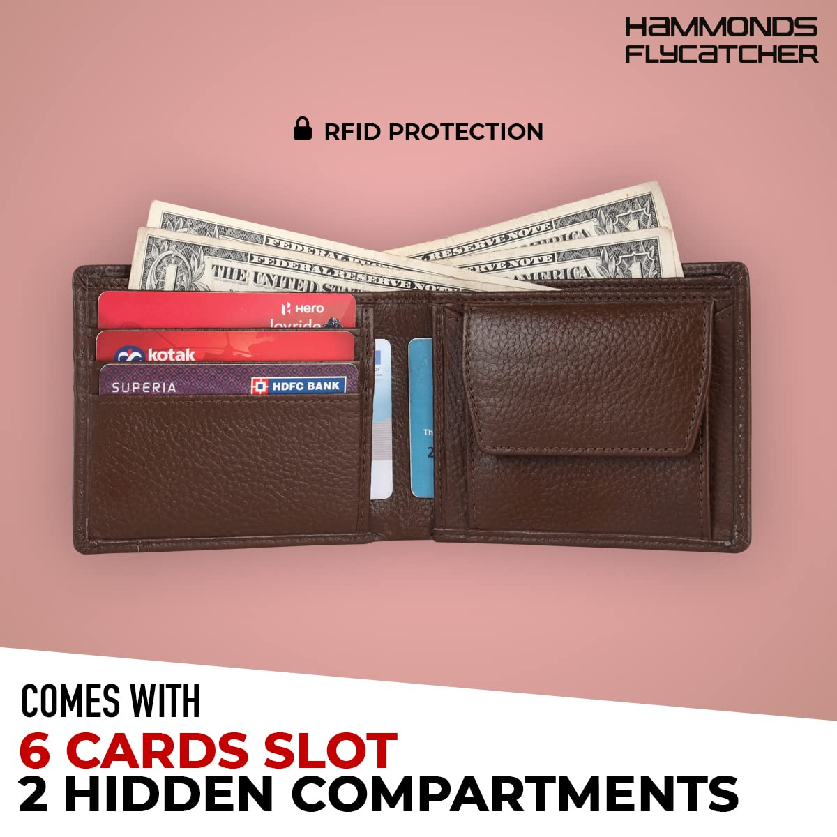 HF Men's Executive Leather Gift Set – Wallet, Keychain & Pen | Premium Corporate Gift (Bronze Brown)-3