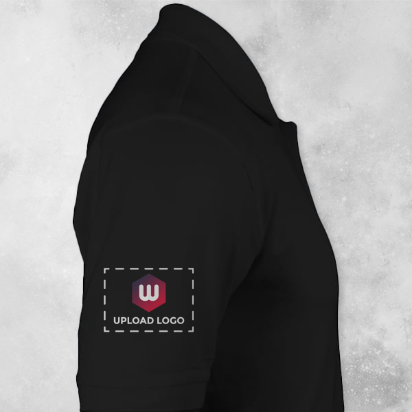 Titlis Polycotton Polo T-shirt for Men (Black) - Custom Logo Left Chest & Right Arm-1