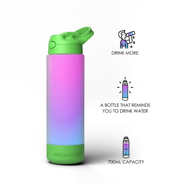 Aquaminder Smart Water Bottle with Smart Sipper Indus 770ml - Pink-3