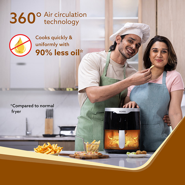 AGARO Galaxy Digital Air Fryer For Home - 4.5L-5