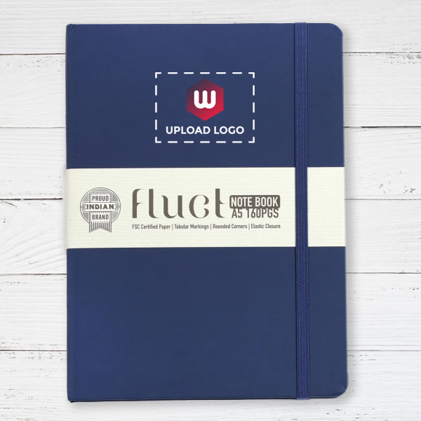 Fluct A5 Blue Diary - Personalized with Logo