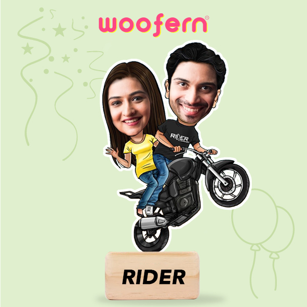 Couple on Adventure Ride Caricature