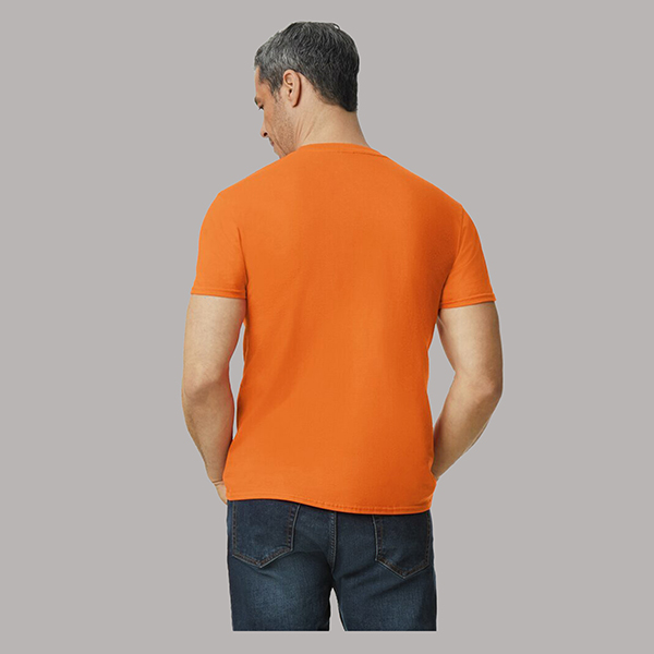 Gildan Softstyle Midweight Adult Round Neck T-Shirt Safety Orange-3