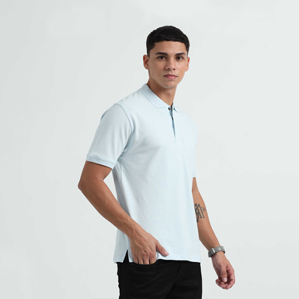 Caslay Organic Polo T-Shirt (Ice Water)-1