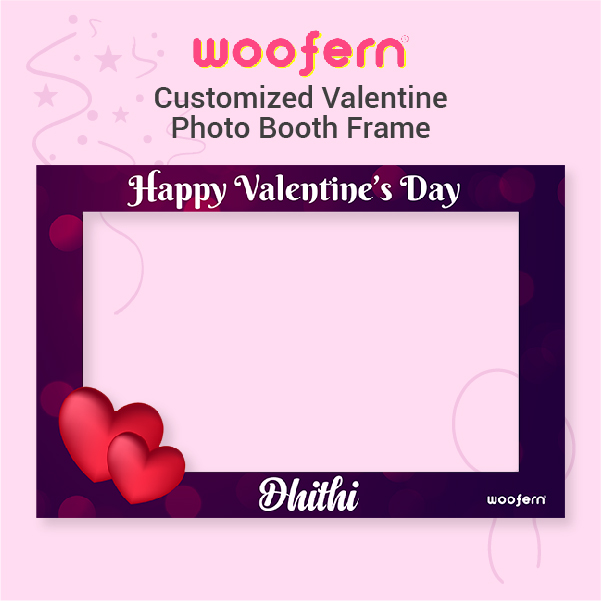 Valentine Selfie with Customize Photo Booth Frame