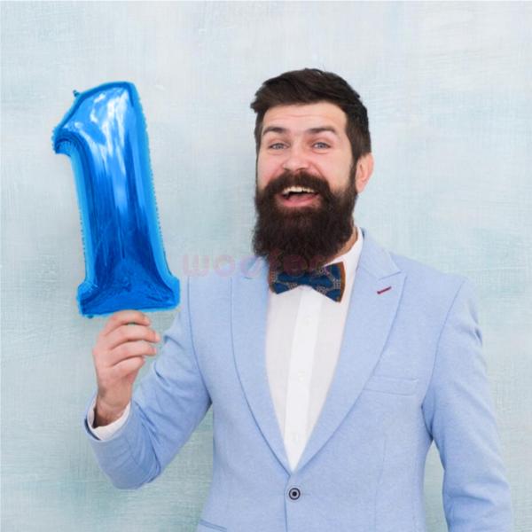 Blue Foil Balloon Number 1 - 16 inch-1