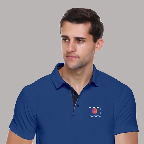 Winbarg Polo T-shirt for Men (Teal Blue)-1