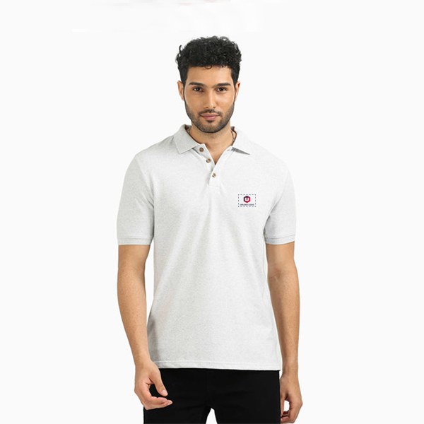 Caslay Polo T-Shirt (White Melange)
