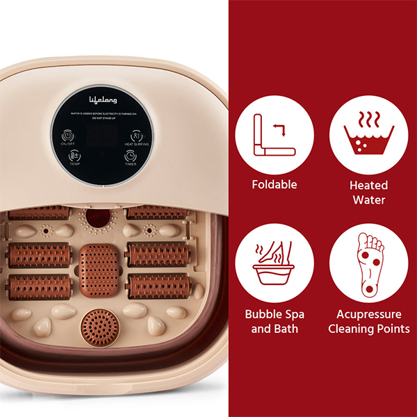 Lifelong LLM378 Foldable Electric Foot Spa Massager-1