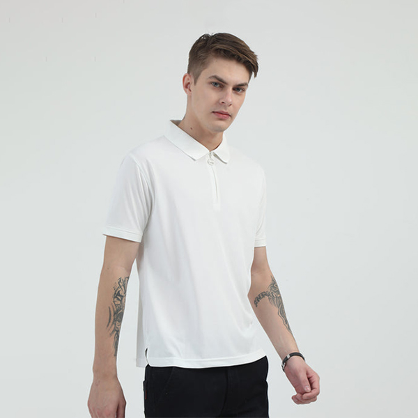 Caslay Quick Dry Polo T-Shirt (Salt White)-2