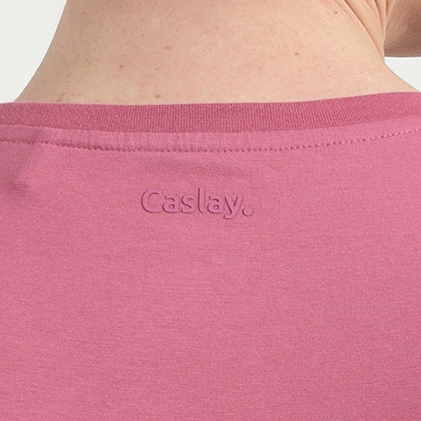 Caslay Organic Crew Neck T-Shirt (Red Violet)-4