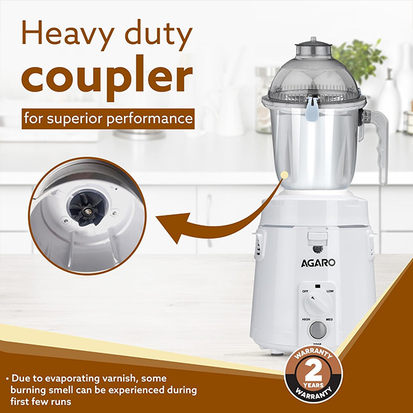 AGARO Royal Heavy Dutty Mixer Grinder - 900W-2