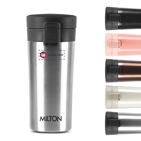 MILTON Coffee Mug Thermosteel Hot or Cold Insulated Flask, 300 ml-  Silver-0