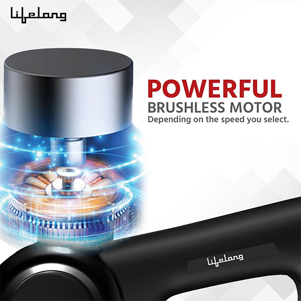 Lifelong LLGM81 Wireless Gun Massager | Hot & Cold Heads | Deep Tissue Massage-2