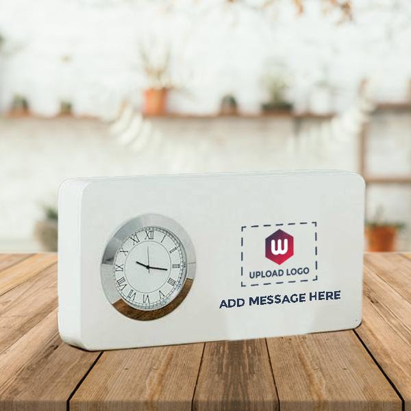 Elegant Table Clock – Personalized with Logo & Message-1