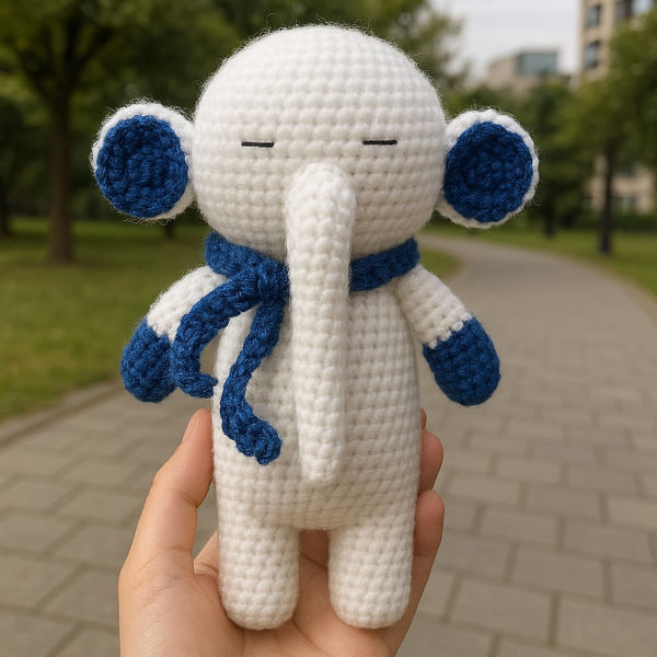 Handcrafted Crochet Elephant Soft Toy-0