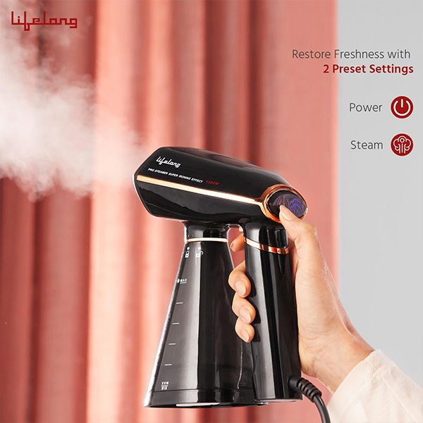 Lifelong LLGRMS902 Garment Steamer (Black)-6