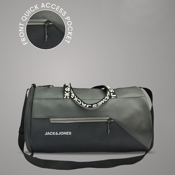 Jack & Jones Arne Duffle Bag with Custom Logo -(Black)-1